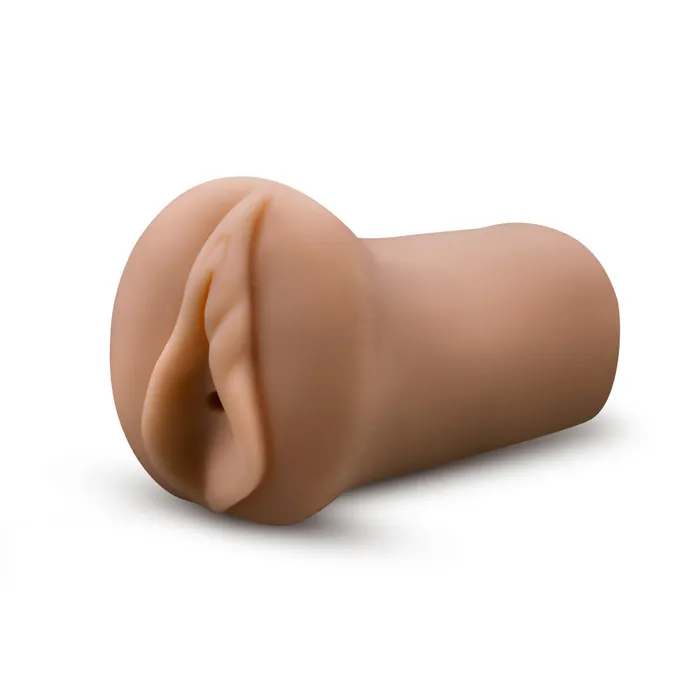 Enlust By Blush Molly AI Male Masturbator Tight Ribbed Canal Made With X5 Plus Ultra Soft Realistic Vaginal Feel Open Ended To Fit All Sizes Tan Blush Male Sex Toys