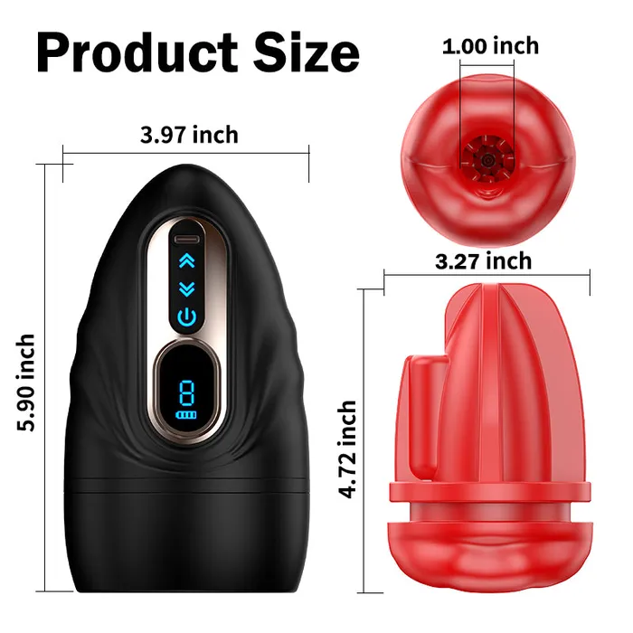 Electric Automatic 2 in 1 Mouth Vibrator Male Penis Trainer men Masturbator Hgod Male Sex Toys